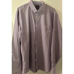 UNTUCKit Long Sleeve Shirt Pink Blue White Plaid Gingham Men's XXL Button Up 2XL